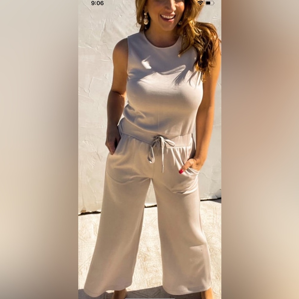 Scuba jumpsuit.  Bone color.